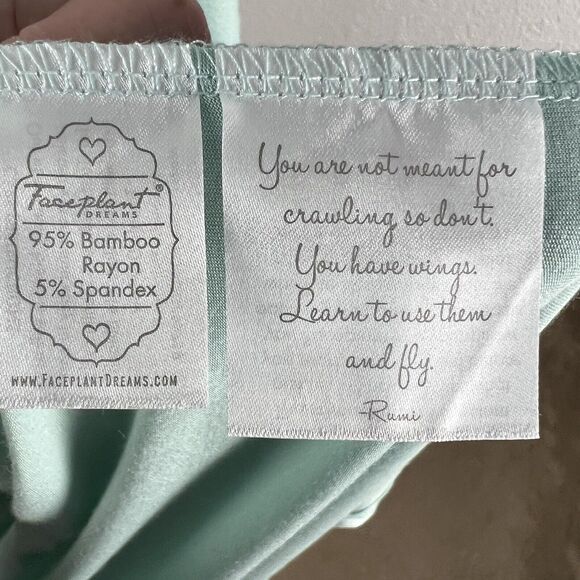 Faceplant Dreams Size S/M Robe Bamboo Aqua Pockets Summer Cool - Picture 6 of 8